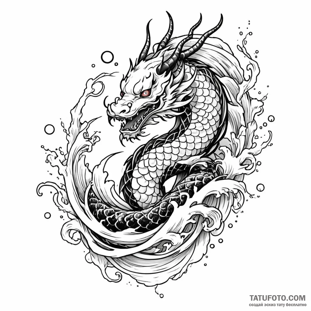 Kimono swirling through void, ink illustratio... - эскиз тату (№1749884641_0, 14.06.2025 07:04) — Tatufoto.com