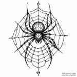 Crystal web spun by spectral spider, tattoo d… — эскиз тату (№1749884705_0, 14.06.2025 07:05) — Tatufoto.com
