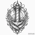 Opal knife splitting spectral thread, tattoo… — эскиз тату (№1749885372_0, 14.06.2025 07:16) — Tatufoto.com
