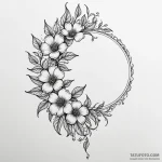 Eclipse vine sprouting bone flowers, tattoo l… — эскиз тату (№1749885574_0, 14.06.2025 07:19) — Tatufoto.com