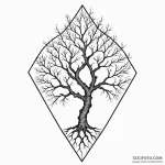 Ashen tree with glowing veins, tattoo drawing… — эскиз тату (№1749886319_0, 14.06.2025 07:31) — Tatufoto.com
