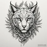 Lynx skeleton beneath thorned vines, tattoo f… — эскиз тату (№1749887157_0, 14.06.2025 07:45) — Tatufoto.com