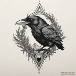 Raven eye burning through mist, tattoo flash… — эскиз тату (№1749887361_0, 14.06.2025 07:49) — Tatufoto.com