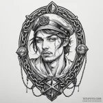 Fractured mirror bound in chains, tattoo draw… — эскиз тату (№1749888305_0, 14.06.2025 08:05) — Tatufoto.com