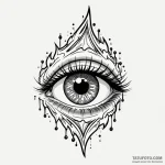 Eye, artistic tattoo sketch, stylized interpr… — эскиз тату (№1749889727_0, 14.06.2025 08:28) — Tatufoto.com