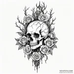 Lightning tree with bone branches, tattoo dra… — эскиз тату (№1749891454_0, 14.06.2025 08:57) — Tatufoto.com