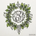 Ivy vine spelling out a secret word as it cli… — эскиз тату (№1749891934_0, 14.06.2025 09:05) — Tatufoto.com