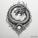 Dragon breathing a nebula instead of fire, ta… — эскиз тату (№1749893558_0, 14.06.2025 09:32) — Tatufoto.com
