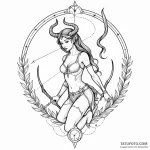 стрелец знак зодиака — эскиз тату (№1749893650_0, 14.06.2025 09:34) — Tatufoto.com