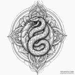 Arcane snake with smoke trail, ink illustrati… — эскиз тату (№1749893761_0, 14.06.2025 09:36) — Tatufoto.com