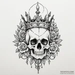 Fallen relic crowned with bone, tattoo flash… — эскиз тату (№1749896181_0, 14.06.2025 10:16) — Tatufoto.com