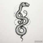 X-ray serpent weaving through bone, tattoo dr… — эскиз тату (№1749899565_0, 14.06.2025 11:12) — Tatufoto.com