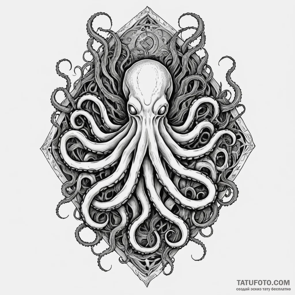 Eldritch horror, a mass of eyes and tentacles... - эскиз тату (№1749899633_0, 14.06.2025 11:13) — Tatufoto.com