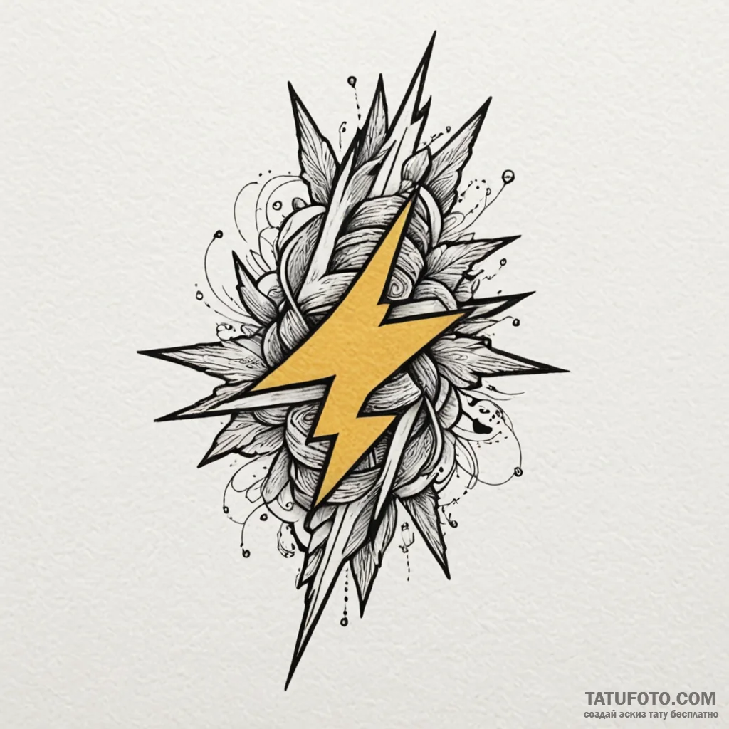 A powerful bolt of fabric, textile,, tattoo f... - эскиз тату (№1749899771_0, 14.06.2025 11:16) — Tatufoto.com