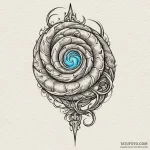 Opal tattoo spiraling up arm, artistic tattoo… — эскиз тату (№1749900910_0, 14.06.2025 11:35) — Tatufoto.com