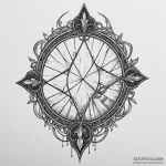 A detailed broken mirror shards, scattered,,… — эскиз тату (№1749901781_0, 14.06.2025 11:49) — Tatufoto.com