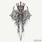 Oracle dagger piercing bone crown, tattoo ske… — эскиз тату (№1749904275_0, 14.06.2025 12:31) — Tatufoto.com