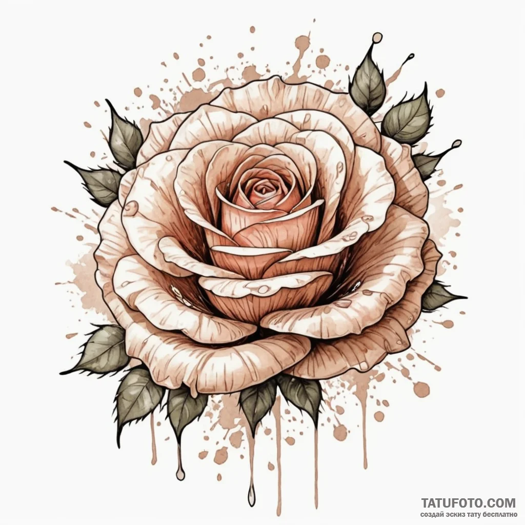 Animated rose shattering crystal, artistic ta... - эскиз тату (№1749904475_0, 14.06.2025 12:34) — Tatufoto.com