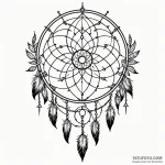 Dreamcatcher pierced by arrows, tattoo sketch… — эскиз тату (№1749904607_0, 14.06.2025 12:36) — Tatufoto.com
