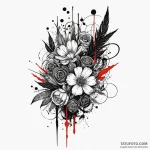 A, artistic tattoo sketch, fine lines, delica… — эскиз тату (№1749905078_0, 14.06.2025 12:44) — Tatufoto.com