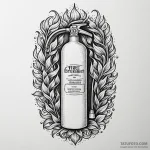 Fire extinguisher with label ‘for burnout’, t… — эскиз тату (№1749906893_0, 14.06.2025 13:14) — Tatufoto.com