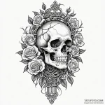 Black chain dragging ghost figure, tattoo ske… — эскиз тату (№1749907901_0, 14.06.2025 13:31) — Tatufoto.com