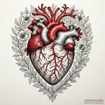 Anatomical heart made entirely of delicate, p… — эскиз тату (№1749908032_0, 14.06.2025 13:33) — Tatufoto.com