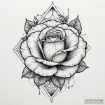 Rose quartz beneath spectral sea, ink illustr… — эскиз тату (№1749909099_0, 14.06.2025 13:51) — Tatufoto.com