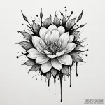 Iron blade through spectral bloom, concept ar… — эскиз тату (№1749910584_0, 14.06.2025 14:16) — Tatufoto.com