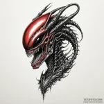 Queen’s alien xenomorph, rendered in biomecha… — эскиз тату (№1749910722_0, 14.06.2025 14:18) — Tatufoto.com