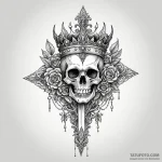 Glyph-etched blade crowned with bone, concept… — эскиз тату (№1749911421_0, 14.06.2025 14:30) — Tatufoto.com