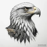 Golden eagle, tattoo sketch design, fine line… — эскиз тату (№1749912504_0, 14.06.2025 14:48) — Tatufoto.com