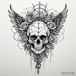 Fallen angel plugged into a matrix of wires,… — эскиз тату (№1749912635_0, 14.06.2025 14:50) — Tatufoto.com