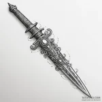 Phurba (tibetan ritual dagger) with a blade o… — эскиз тату (№1749913167_0, 14.06.2025 14:59) — Tatufoto.com