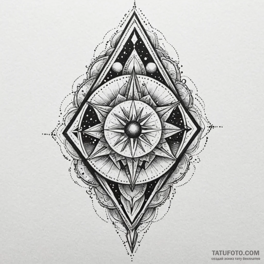 Pendulum blade swinging through void, tattoo... - эскиз тату (№1749913232_0, 14.06.2025 15:00) — Tatufoto.com