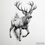 Ashen stag leaping through shadows, artistic… — эскиз тату (№1749913367_0, 14.06.2025 15:02) — Tatufoto.com