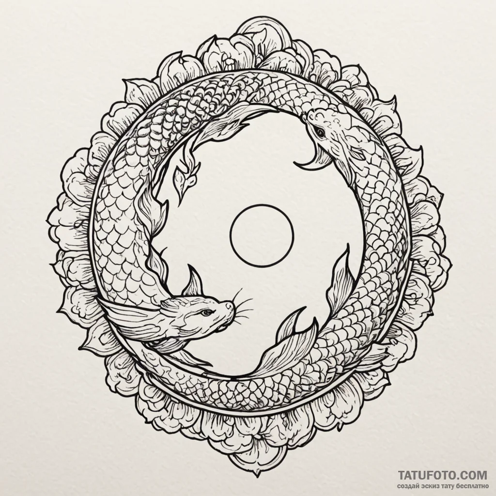 Sun and moon in a delicate, celestial dance,... - эскиз тату (№1749913841_0, 14.06.2025 15:10) — Tatufoto.com
