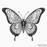 Butterfly with wings made of computer code, t… — эскиз тату (№1749913977_0, 14.06.2025 15:12) — Tatufoto.com