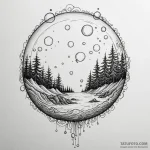A whimsical bubble rising to surface, buoyant… — эскиз тату (№1749914310_0, 14.06.2025 15:18) — Tatufoto.com