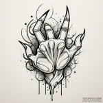 Claws, artistic tattoo sketch, on a clean whi… — эскиз тату (№1749914442_0, 14.06.2025 15:20) — Tatufoto.com