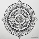 A detailed bamboo mat, woven,, tattoo sketch… — эскиз тату (№1749916242_0, 14.06.2025 15:50) — Tatufoto.com
