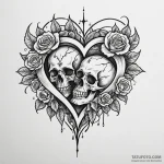 Black heart pierced by twin daggers, tattoo f… — эскиз тату (№1749917862_0, 14.06.2025 16:17) — Tatufoto.com