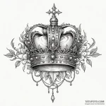 Leafless crown atop relic, tattoo sketch desi… — эскиз тату (№1749919405_0, 14.06.2025 16:43) — Tatufoto.com