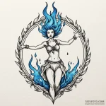 A magical blue flame dancing, mystical energy… — эскиз тату (№1749919611_0, 14.06.2025 16:46) — Tatufoto.com