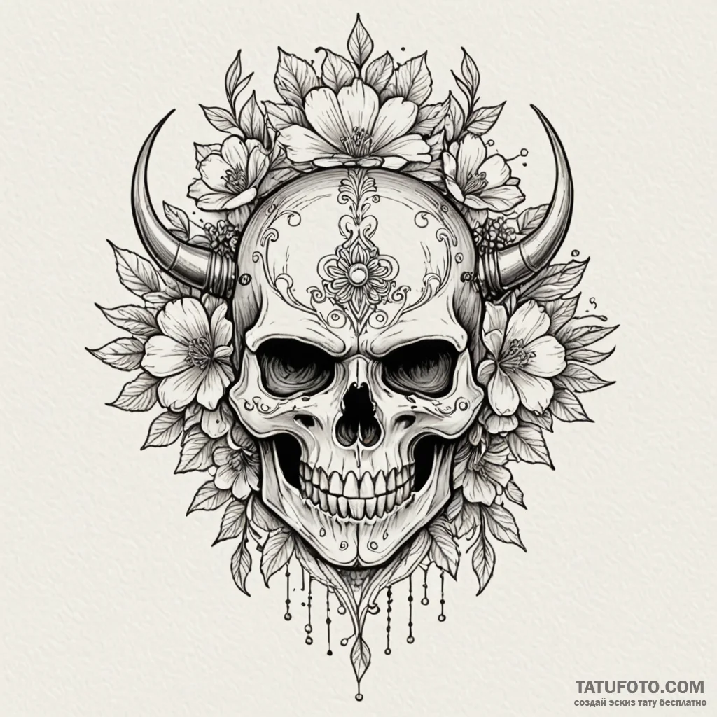 Noble helm beneath spectral bloom, tattoo ske... - эскиз тату (№1749921693_0, 14.06.2025 17:21) — Tatufoto.com