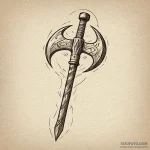 Tactical tomahawk, modern and menacing, ink i… — эскиз тату (№1749922440_0, 14.06.2025 17:34) — Tatufoto.com