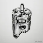 Piston, artistic tattoo sketch, professional… — эскиз тату (№1749923438_0, 14.06.2025 17:50) — Tatufoto.com