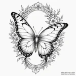A delicate butterfly emerging from a chrysali… — эскиз тату (№1749925065_0, 14.06.2025 18:17) — Tatufoto.com