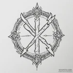 Opal blade breaking bone sigil, tattoo line a… — эскиз тату (№1749925203_0, 14.06.2025 18:20) — Tatufoto.com