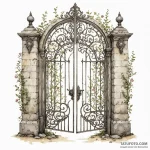 Labyrinth doorway beneath iron gate, tattoo d… — эскиз тату (№1749926071_0, 14.06.2025 18:34) — Tatufoto.com